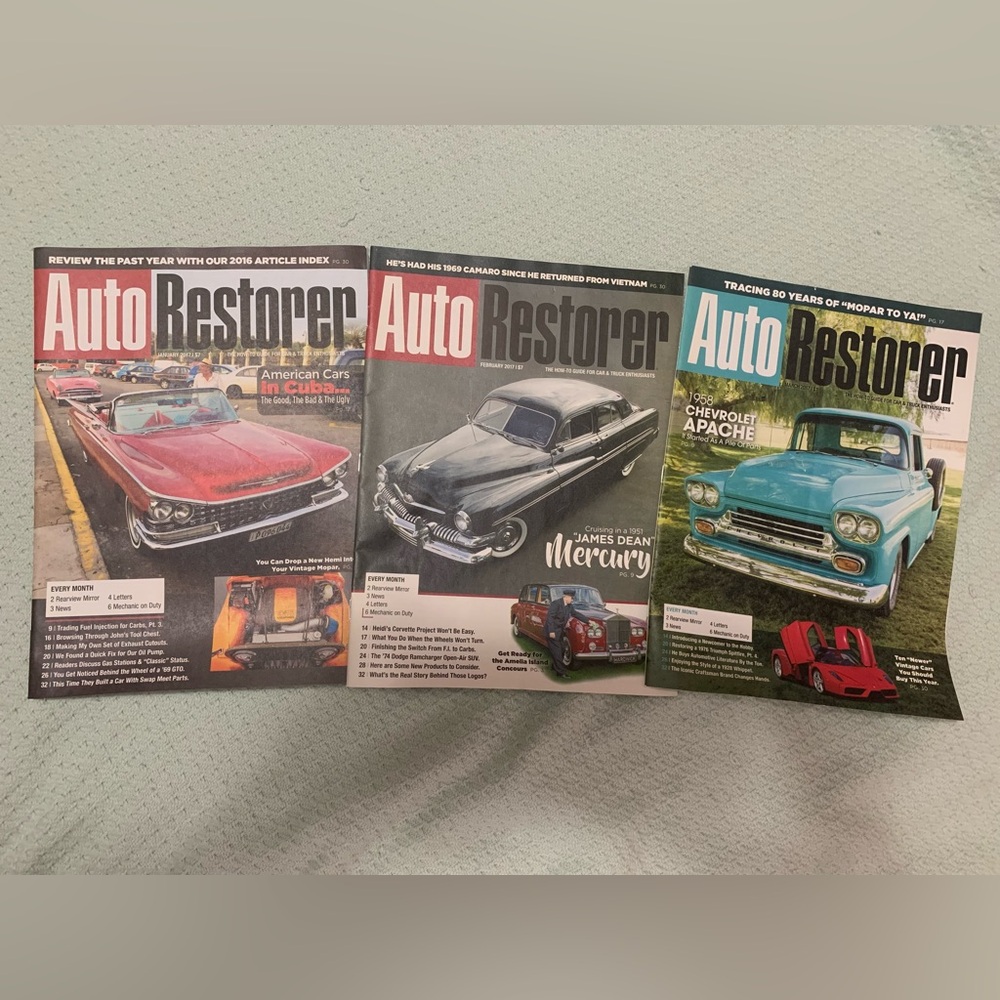 Auto Restorers Magazines: 2017 (Jan, Feb, Mar)